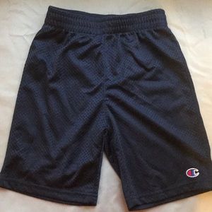 Navy blue champion youth basketball shirt